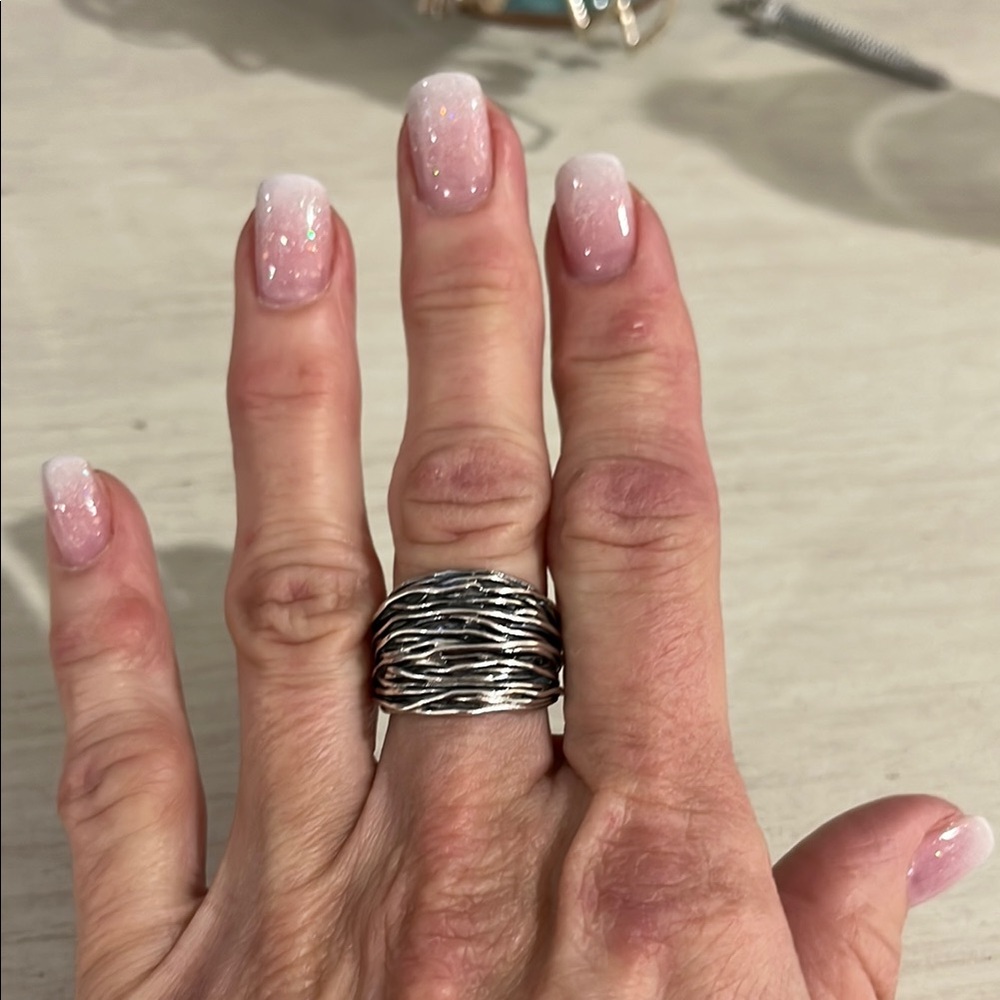 Silver Textured Ring